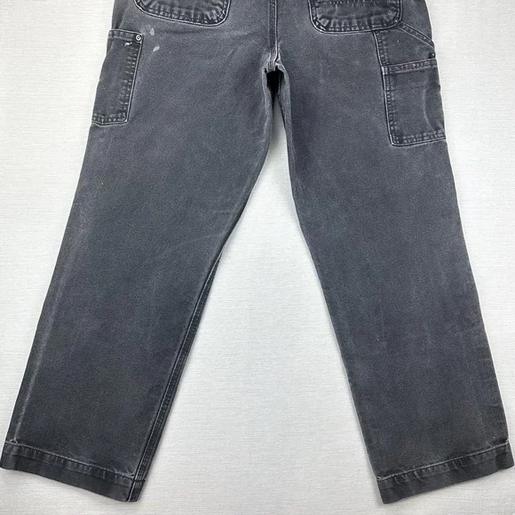Vtg Y2K Carhartt Double Knee Carpenter Pants Womens 8 Relaxed Fit Black 32x29.5 - Picture 12 of 16